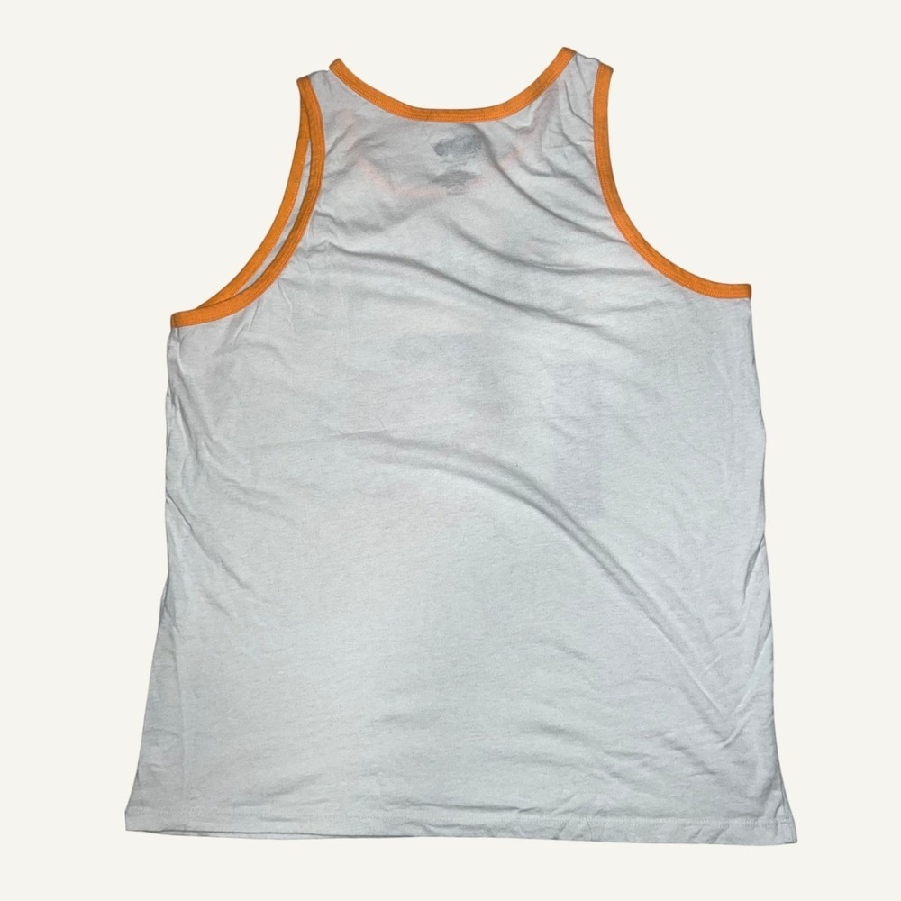 Naruto Shippuden Graphic Tank Top Mens Large White Orange Ringer Anime Viz Media - Picture 7 of 7